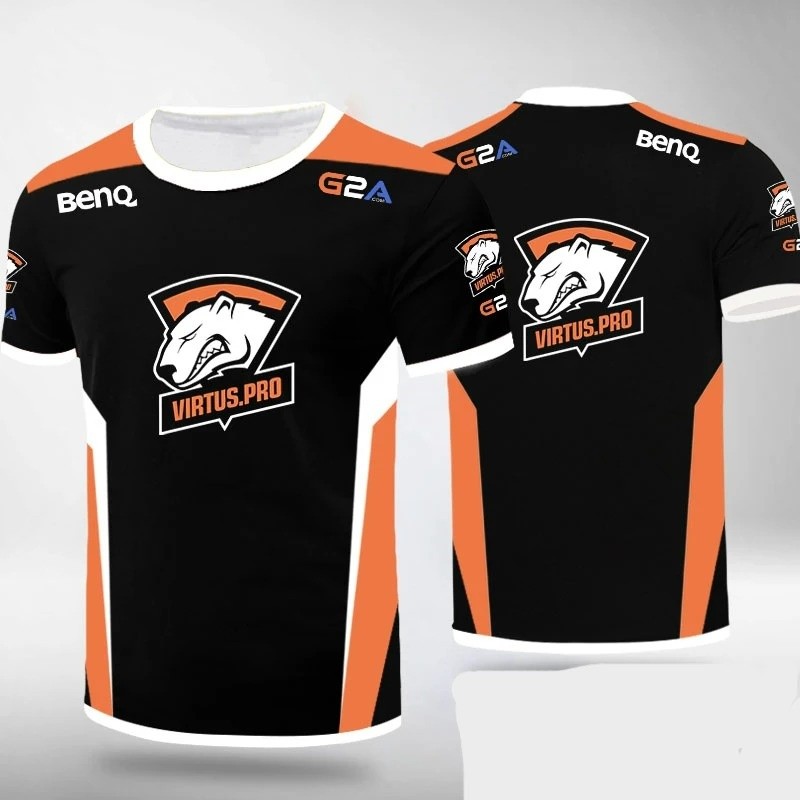 CSGO DOTA2 Virtus.pro ทีมเสื้อ Solo Neo ชุดเสื้อยืดแฟนย์ผู้ชายกีฬา Tee เสื้อ Breathasble แขนสั้น