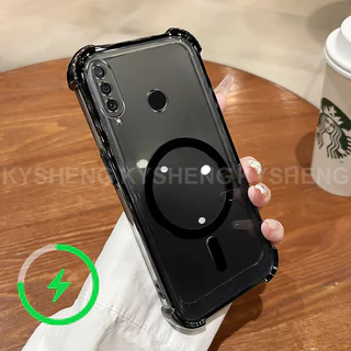 สําหรับ Huawei P30 lite P40 P50 P50E P60 P70 pro ULTRA เคสโทรศัพท์ TPU ชาร์จแม่เหล็กสี่มุม anti drop โปร่งใส soft shell WBQ