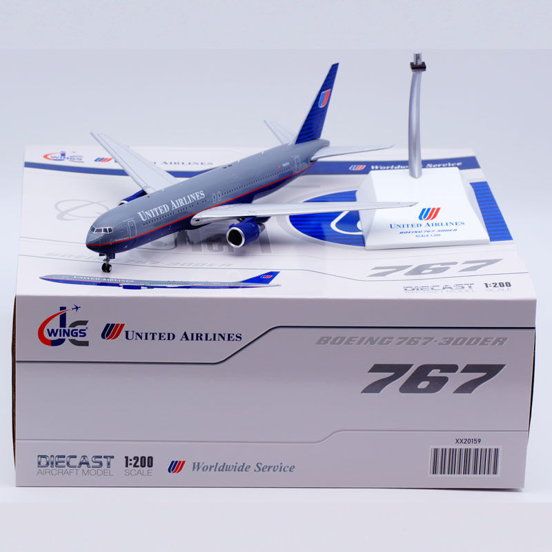 JCWINGS 1: 200 เครื่องบินโลหะผสม รุ่น B767-300ER United Airlines N666UA