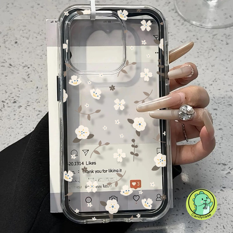 สีลูกกวาดขอบปลอกสําหรับVivo V30 V29 Lite V27 Pro V23 Y20 Y20S Y20i Y20A Y20T Y20G Y12A Y12S Y11S 5G 4Gฝาครอบหรูหราน่ารักการ์ตูนดอกไม้นุ่มกันกระแทกเคสโทรศัพท์ใส