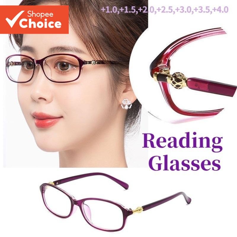 แว่นอ่านหนังสือ Blue Light Blocking พร้อมการขยาย 100 ถึง 400 สําหรับผู้หญิงผู้ชายใช้คอมพิวเตอร์