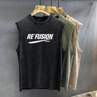 Sea.Tee [COD] เเขนกุด t shirt oversize เสื้อผู้ชาย แฟชั่น แน…