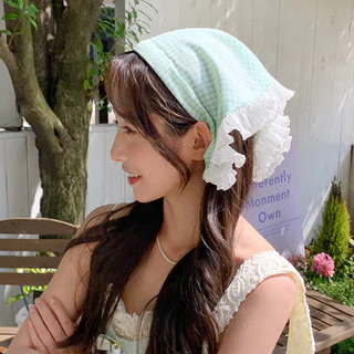 🍀GGals🍀ที่คาดผมผ้าพันคอ สําหรับผู้หญิง สไตล์เกาหลี ผ้าโพกหัว ลายดอกไม้ ระบายอากาศได้ดี แฟชั่นใหม่