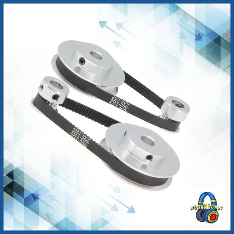 ดวงจันทร์ 20 60 ฟัน 5 มม. เจาะ Timing Pulley 2 ชุดยาว 2 ชิ้น GT2 ล้อซิงโครนัส