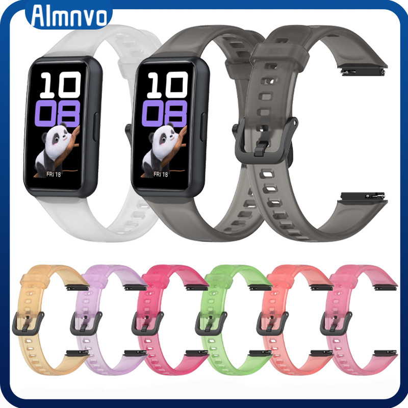 สายซิลิโคนสำหรับ for สมาร์ทวอช์ Huawei Band 10 9 8 สีสันสดใส สายยาง มีหลายสีให้เลือก for Huawei Band 10 9 8 NFC