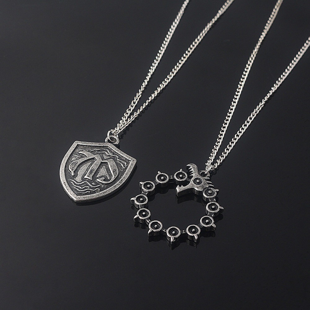 อะนิเมะ Seven Deadly Sins Shield สร้อยคอ Nanatsu สำหรับผู้ชาย Punk Choker เครื่องประดับ