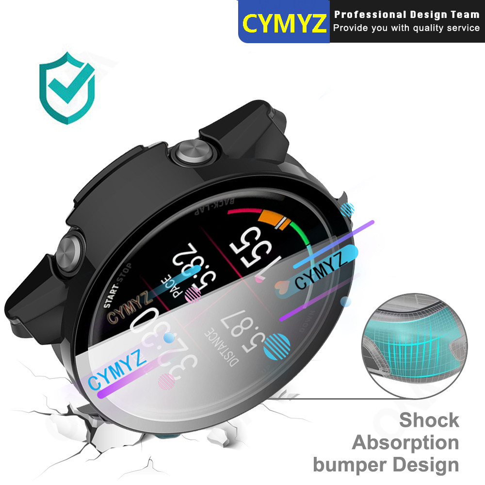 เคส Garmin Forerunner 970 570 เกราะป้องกัน เคส Garmin Forerunner 570 เคสป้องกัน 360° ฟิล์มกันรอยหน้าจอรอบด้าน ฟิล์มกันรอย Garmin Forerunner 970 570 ราคา ถูกที่สุด ดีลบีเคเค แกลเลอรีภาพที่ 4