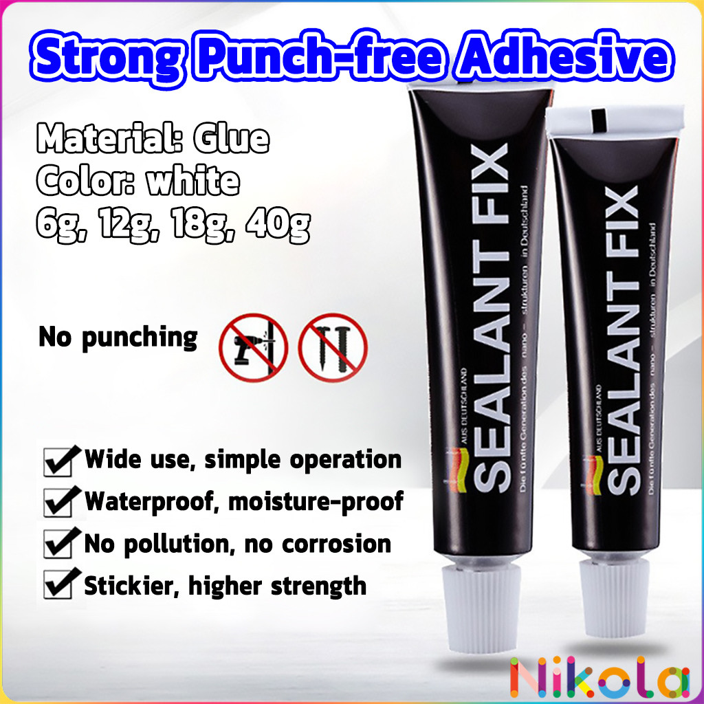Nikola กาวติดผนัง ไม่ต้องเจาะผนัง กาวอเนกประสงค์ SEALANT FIX ติดแน่น ทนทาน รับน้ำหนักได้มาก Super Glue