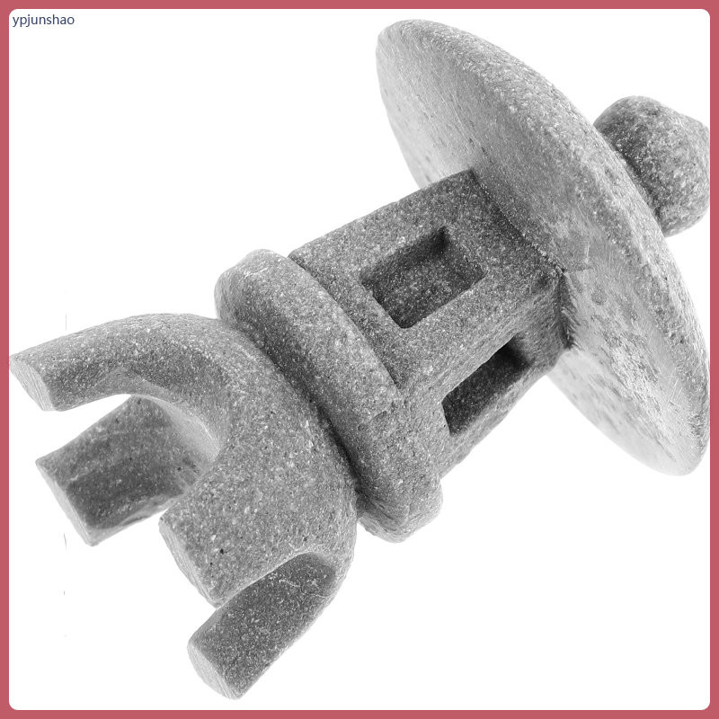 🖼️ โคมไฟเจดีย์ขนาดเล็กเรซิน 1 ชิ้น สำหรับตกแต่งสวนเซนและตู้ปลาขนาด 2.0x1.4x1.4 นิ้ว