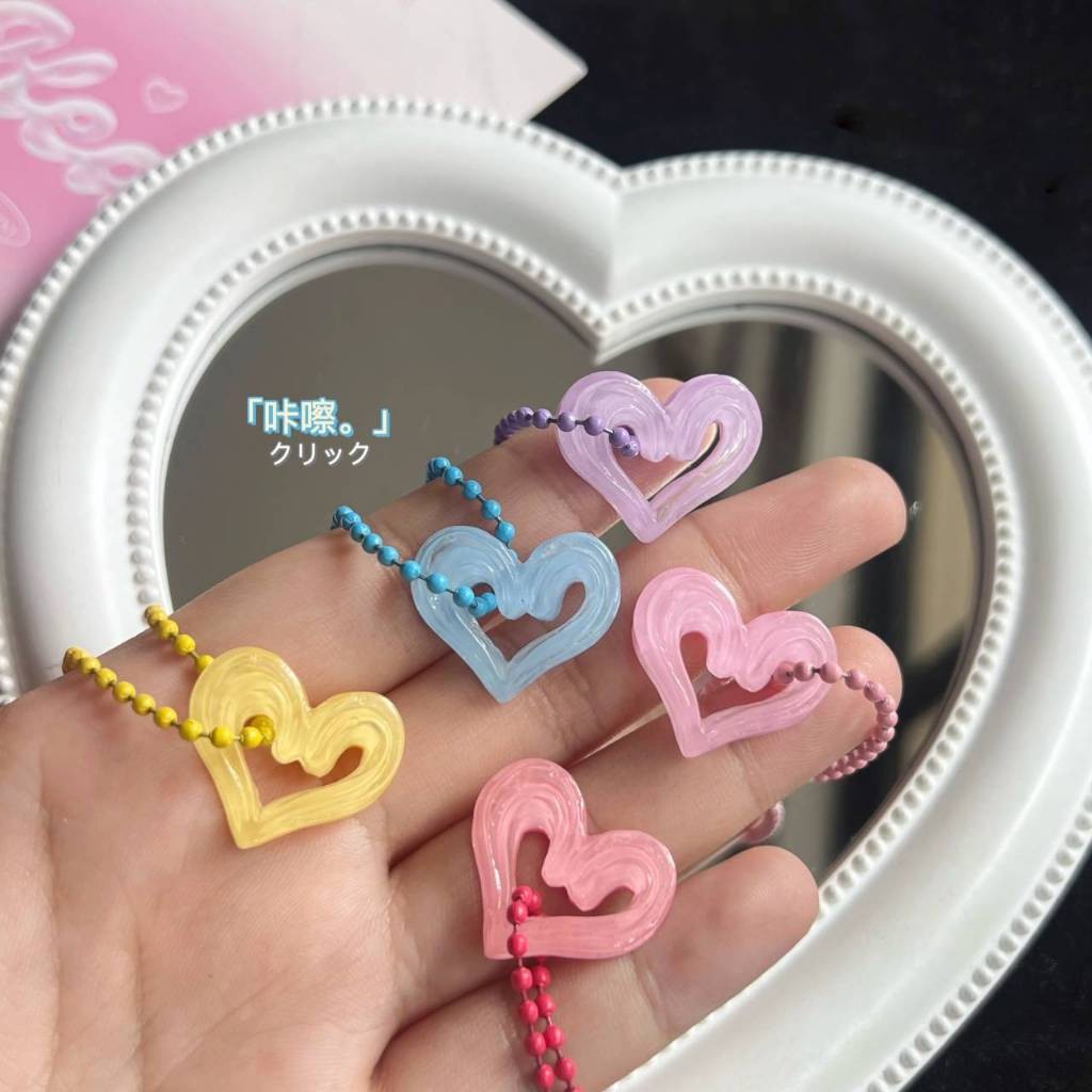 พร้อมส่ง🛵 D15 พวงกุญแจเจลลี่หัวใจ พวงกุญแจรูปหัวใจ ที่ห้อยกุญแจ ขนาดเล็ก