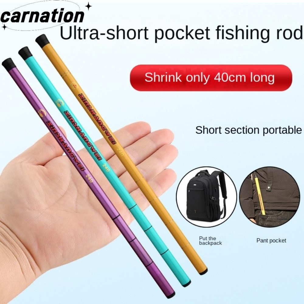 CARNATION เบ็ดตกปลาครบชุด, Telescopic Spincast Fishing Reel ชุดเบ็ดตกปลา, เด็กแก้ว Fibre Casting Rod
