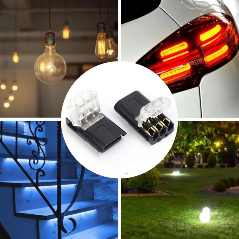 ขั้วต่อสายไฟรถยนต์กันน้ํา 2 พินและ 3 พินพร้อมหัวเข็มขัดล็อค – บล็อกเทอร์มินัลแบบเสียบปลั๊กอย่างรวดเร็วสําหรับสายไฟรถยนต์ - รูปที่ 6