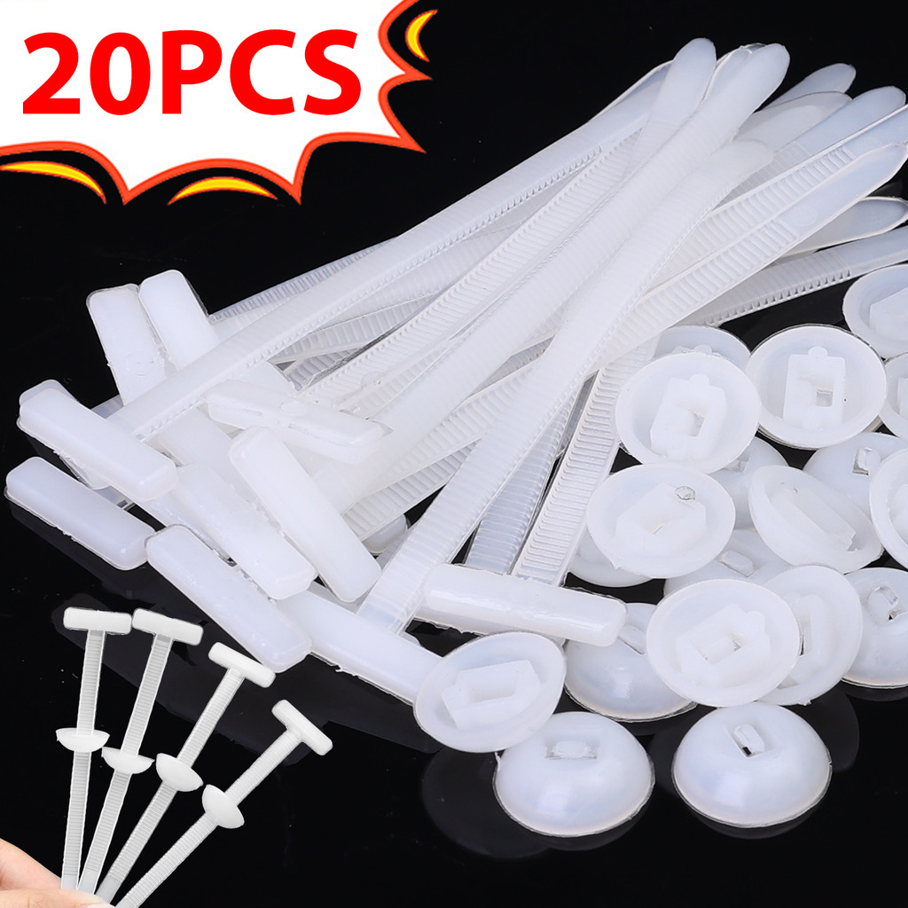 ไนลอน Universal Cable Tie Buckle 10/20 ชุด, ตัวยึดรถยนต์สําหรับ Fender/Trunk/Engine Guard, UV-Resist