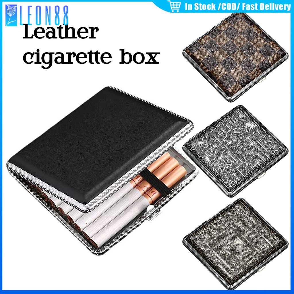 ของมาใหม่！กล่องใส่บุหรี่ ซองบุหรี่แบบหนัง และพลากสติกขนาด 20 มวน กว้าง0.8MM สองรุ่น หลายลาย