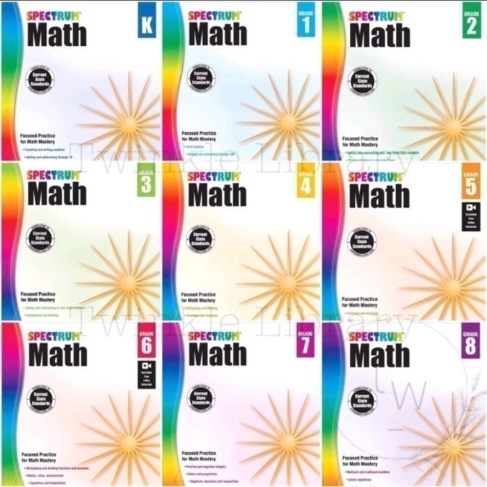 Spectrum Math Gare Book K 1/2/3/4/5/6/7/8 - K - 1
