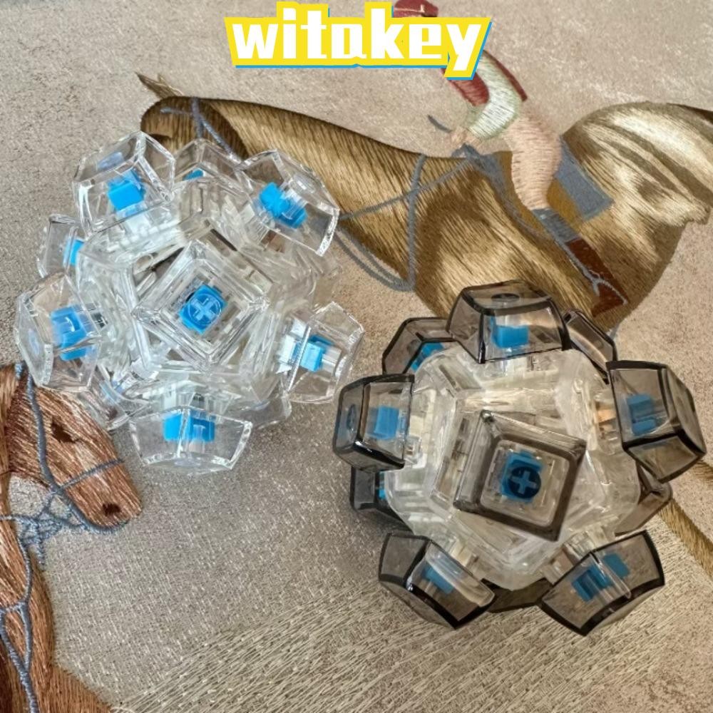 WITAKEY พวงกุญแจ Fidget, 12 คีย์ Magic Ball DIY คีย์บอร์ดนิ้วหมวก, ปุ่มผ่อนคลายปุ่มกด Pass Time Clicker ของเล่นผู้ใหญ่