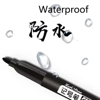 ปากกามาร์กเกอร์ถาวร 1.5 มม. -เครื่องหมายกันน้ําหมึกสีดํา/สีฟ้า/สีแดงอุปกรณ์การเขียนนักเรียน