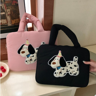 กระเป๋าแล็ปท็อป อิน ใหม่ปักสุนัขน่ารักมือถือกันกระแทกเคสป้องกันคอมพิวเตอร์เหมาะสําหรับ 13.3 นิ้ว 13.6 นิ้ว 14 นิ้ว 15.6 นิ้ว