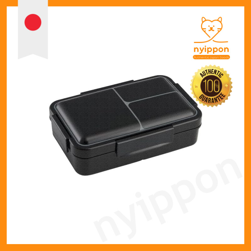 Skater Bento Box Antibacterial Leak-Proof with Dividers Integrated Packing Softly Piled 1 Layer Larg
