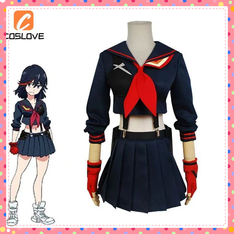 ฆ่า La Kill Natsuo Kurokami คอสเพลย์ชุดเครื่องแต่งกายสําหรับผู้หญิง JK ชุดโรงเรียนสำหรับปาร์ตี้