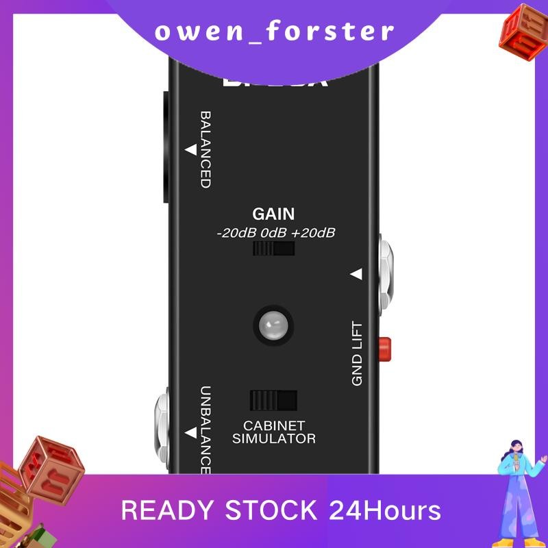 In Stock DI BOX LEF-331 Micro-DI พร้อม Cab Sim และ Gain Guitar Effect Pedal True Bypass