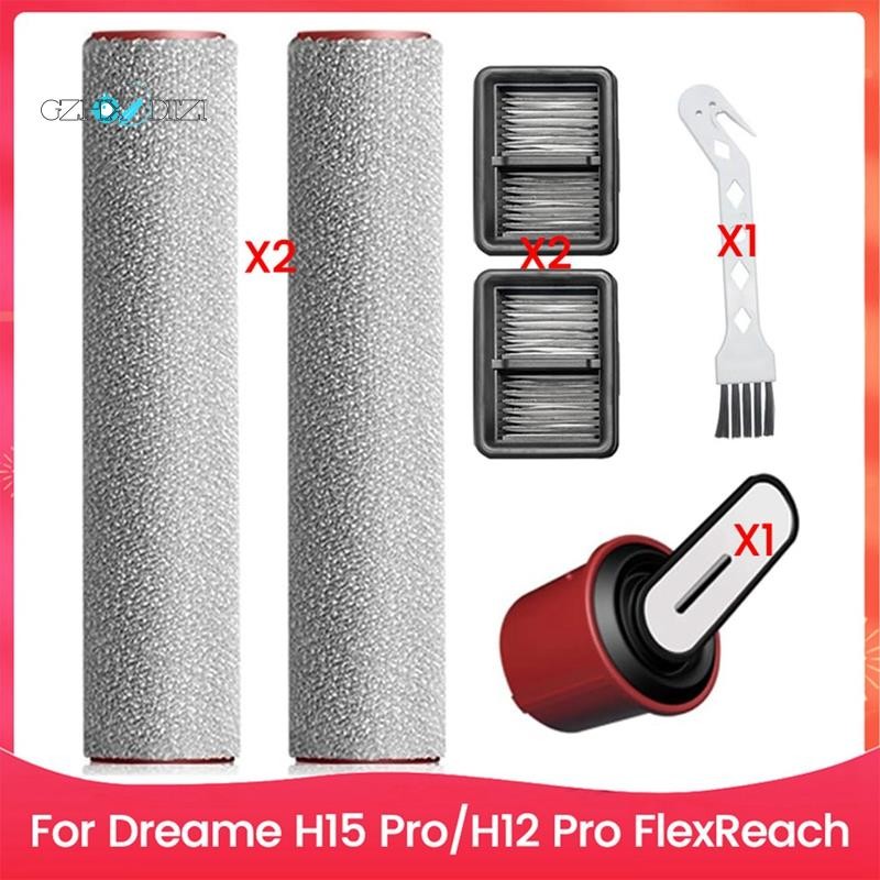 Gzhxdiiziplacement Brush Roll + Filter สําหรับ H15 Pro/H12 Pro FlexReach ชิ้นส่วนเครื่องดูดฝุ่น