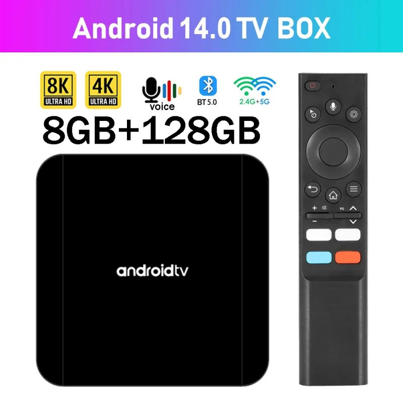 TV98 ATV Plus Android 14 Allwinner H313 Quad Core 4G 5G Dual Wifi BT5.0 รองรับควบคุมเสียงอัจฉริยะ 8G
