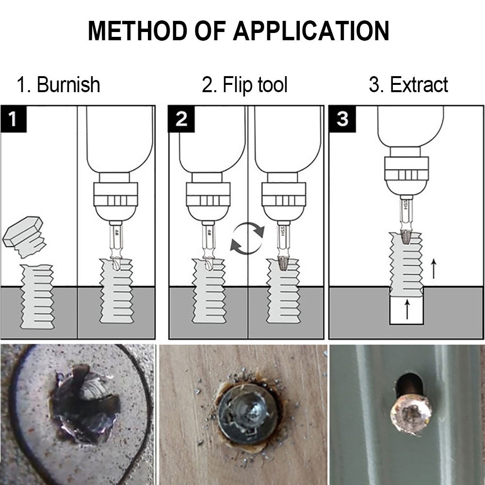 เครื่องมือถอดสกรูหัก ความเร็วสูง 22 ชิ้น ชุดตัวถอดสกรูหัก ชุดสกรูถอด ชุดถอดสกรูหัก ชุดดอกถอนน็อตสกรูหัก โลหะ สําหรับถอดสกรู - รูปที่ 6