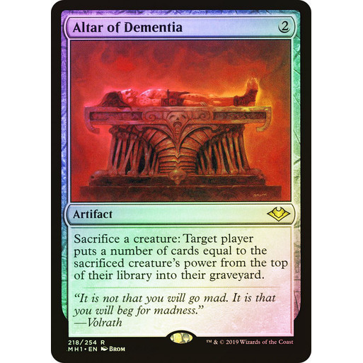 การ์ด EDH PlayTest - แท่นบูชาของ Dementia (สิ่งประดิษฐ์)