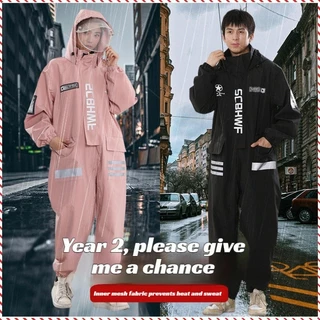 เสื้อแจ็คเก็ตกันน้ำ พับเก็บได้ แถบสะท้อนแสง เสื้อกันฝน รับประกันความปลอดภัย ผ้าอ๊อกซ์ฟอร์ด งาน