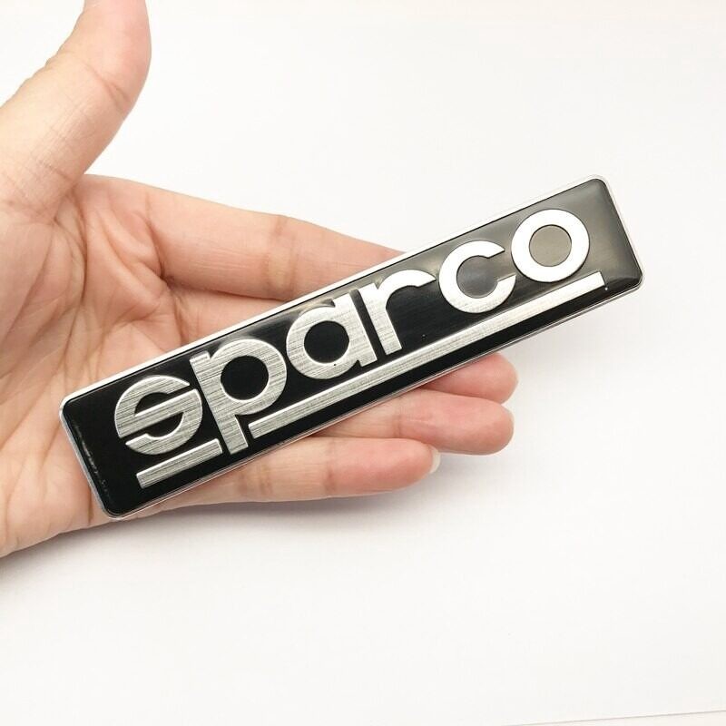 จัดแต่งทรงผมรถ 3D อลูมิเนียมป้ายสัญลักษณ์สําหรับ Sparco สติกเกอร์รถ Decal Grille กันชนหน้าต่าง Body ตกแต่ง