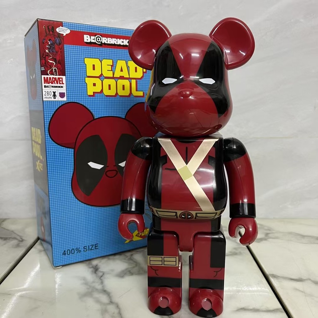 หมีbearbrck 400% Cooper Rick Bearหมีรุนแรงอินเทรนด์เล่นบล็อกตัวต่อหมี Gloomy Blake Bear Water Transfer Series เครื่องประดับอินเทรนด์รูป