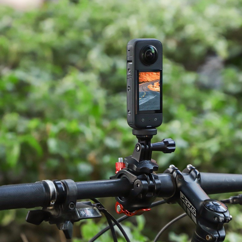 จักรยานสําหรับ Insta360 X4 X3 Insta 360 Ace Pro 2 DJI Action 5 Pro 4 3 Mountain จักรยาน Handlebar Clamp Bracket อุปกรณ์เสริม