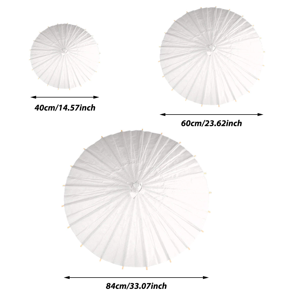 ร่มกระดาษสีขาว DIY 40CM 60CM 84CM thumbnail 5