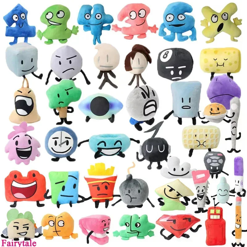 Battle for Dream Island BFDI Plush Toy Caroon Doll Soft Stuffed Figure Marker Pen Fries Bottle Nail 