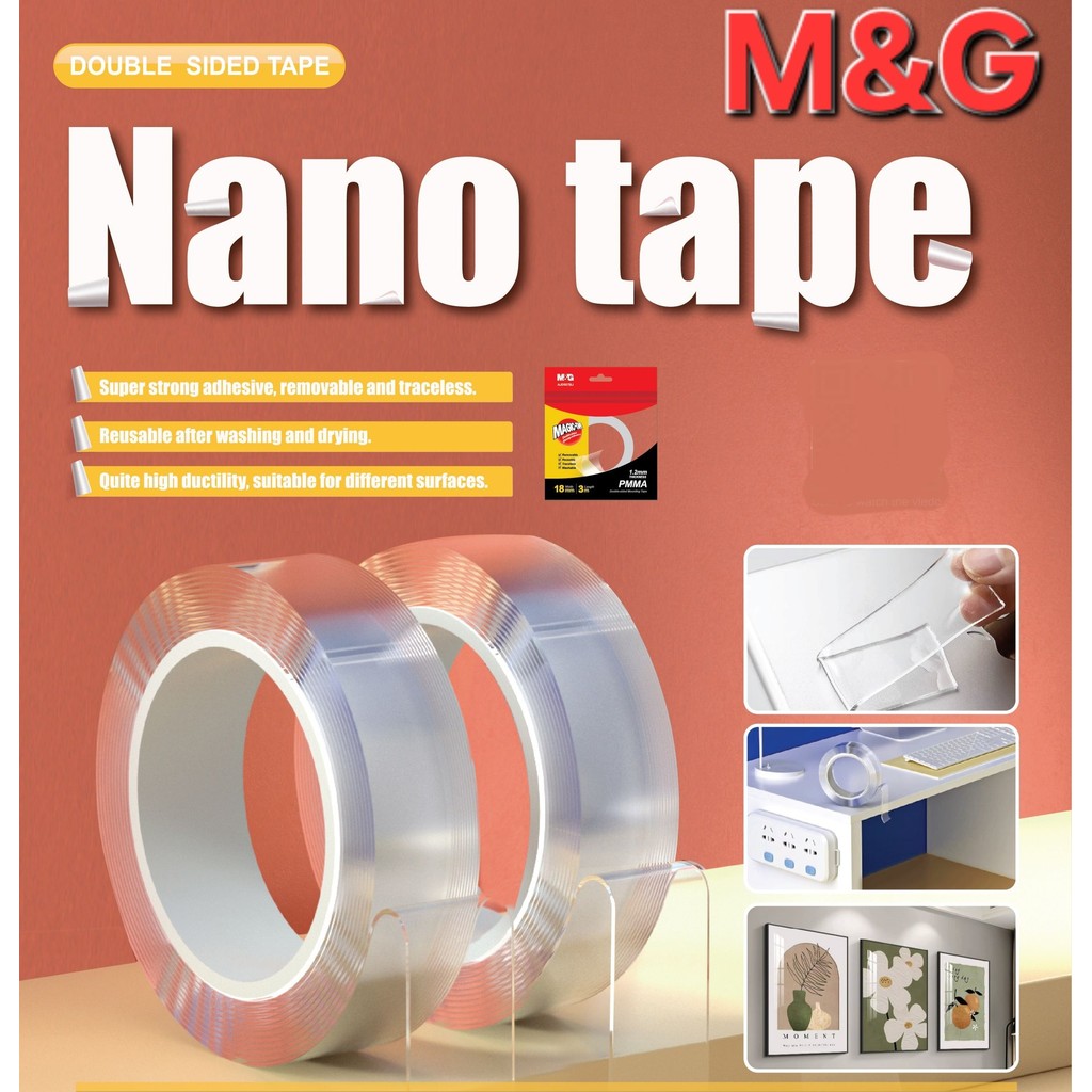 M&G เทปนาโน การติดตั้งสองด้าน เมจิกเทป 3 เมตร AJD957