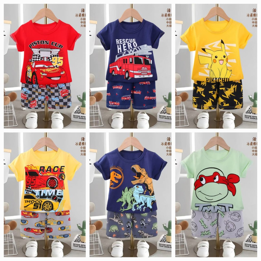 Cotton Baby Boy Kids Playset (1-9yrs old) Soft Cool Breathable Comfy ST00008