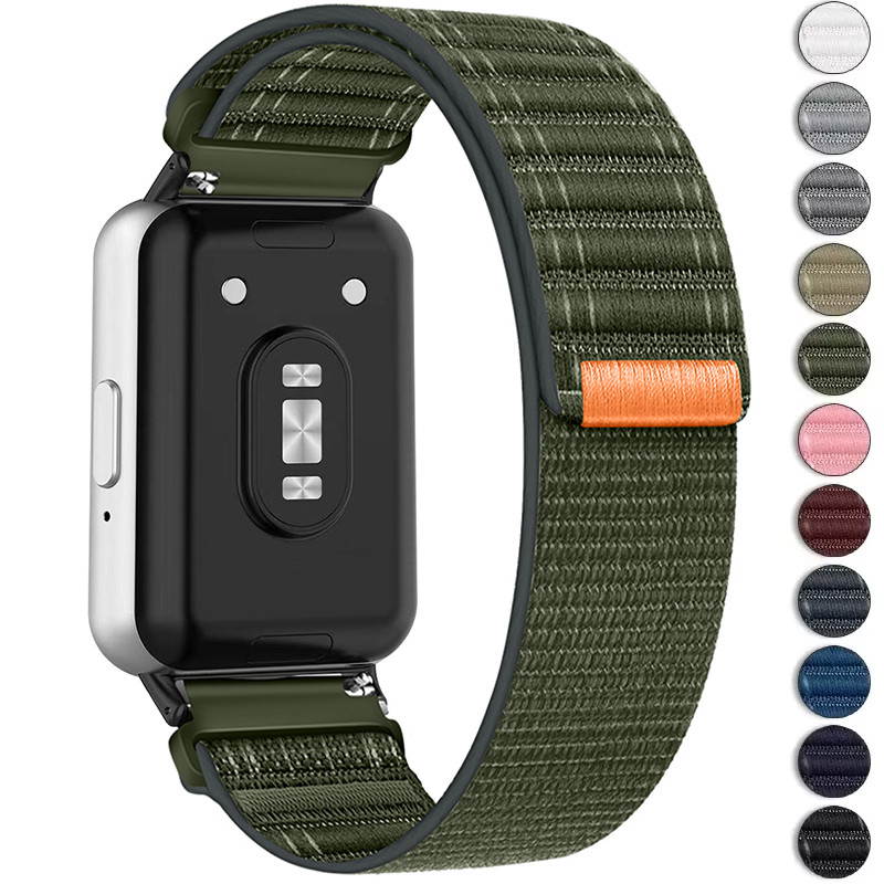 ห่วงไนลอนสําหรับ Samsung galaxy Fit3 อุปกรณ์เสริมสายรัด Breathable เปลี่ยนแบบปรับได้ correa สร้อยข้อมือกีฬา galaxy fit 3 band