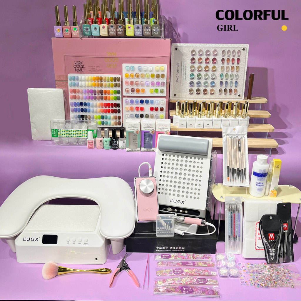 A01【พร้อมส่ง】ชุดทำเล็บเจลครบเซ็ต Super Combo  รายการ ครบ จบ ในชุดเดียว  ถอดเล็บ ชุดเริ่มเปิดร้าน หัดทำเล็บ
