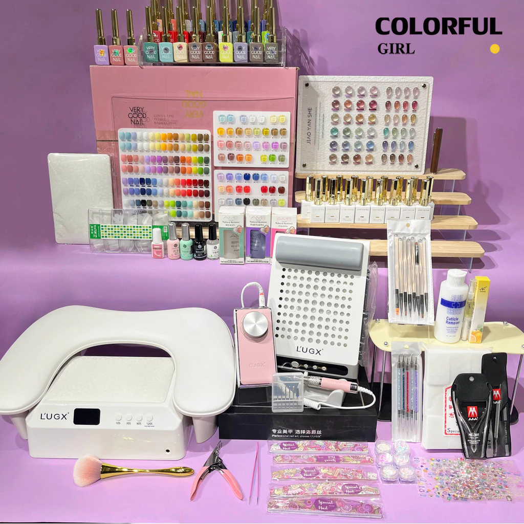 A01【พร้อมส่ง】ชุดทำเล็บเจลครบเซ็ต Super Combo รายการ ครบ จบ ในชุดเดียว ถอดเล็บ ชุดเริ่มเปิดร้าน หัดทำเล็บ