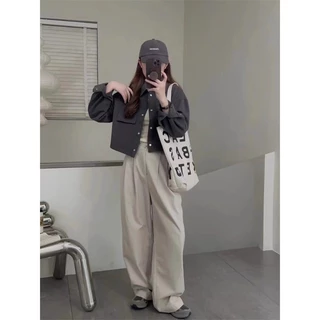 (ส่งจากไทย)เสื้อเบลเซอร์ผู้หญิง สไตล์ลำลอง สีพื้น เบลเซอร์ยาว มีกระดุุม ผ้าใส่สบายไม่ร้อนไม่คัน
