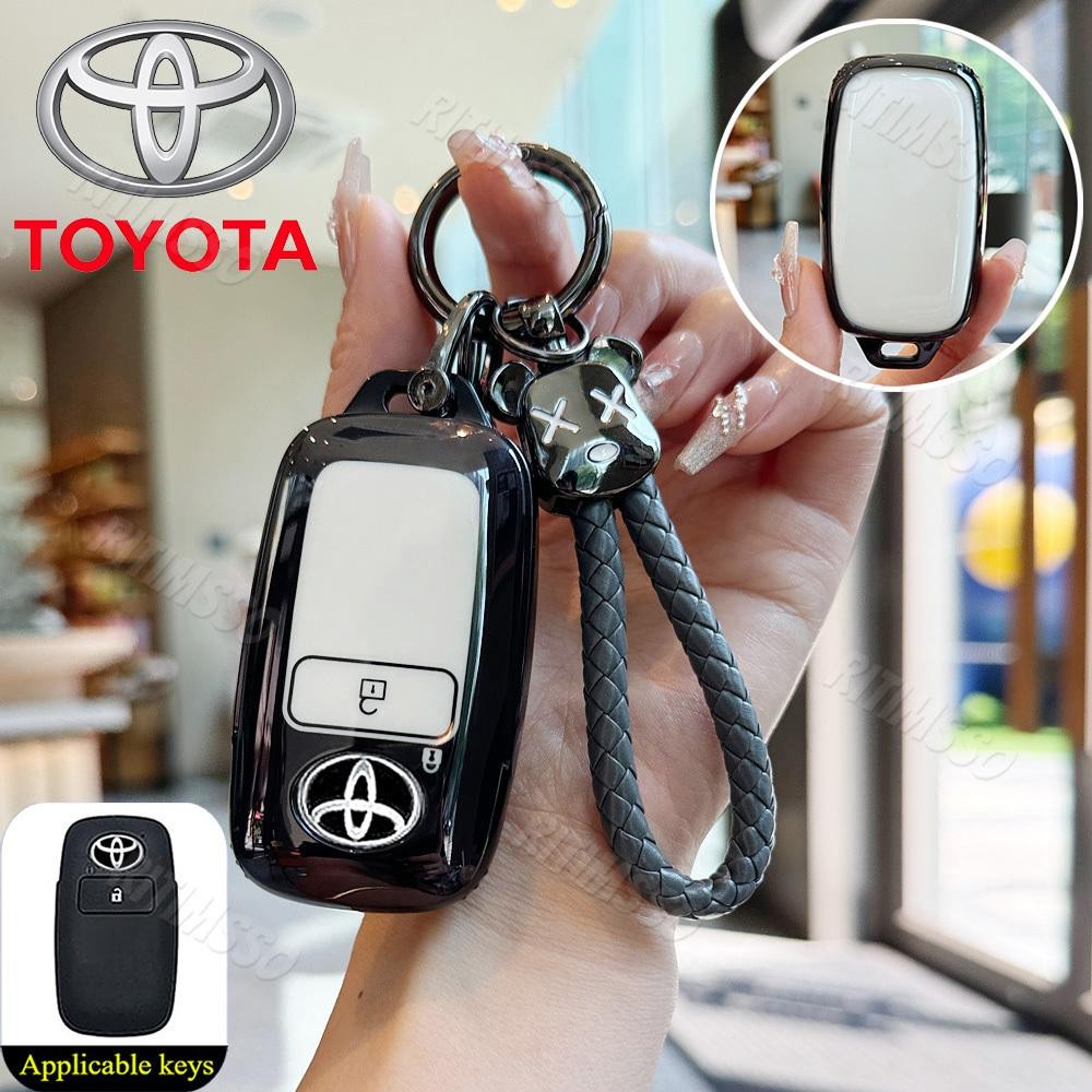 ตกแต่งบ้าน Fit สําหรับ Toyota Vios 2023 Yaris Ativ 2024 Avanza Veloz Raize รุ่น TPU Remote Car Key Cover Case ส่งด่วน สั่งเลย