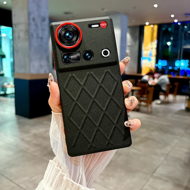 สําหรับ ZTE Nubia Z70S Ultra กรณีเพชรรูปแบบ PC ผิวรู้สึกปกหลังสําหรับ Nubia Z70 Ultra บางกันกระแทกกันชน Funda
