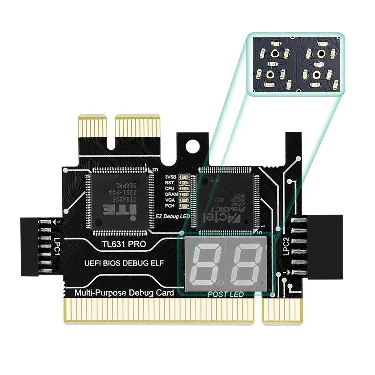การ์ดทดสอบหลัก TL631 Pro การ์ดวินิจฉัย + การ์ดขยาย PCI PCI-E