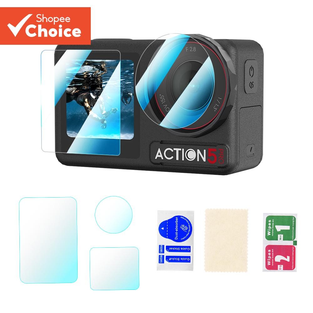 Flymile ฟิล์มป้องกันกล้องสําหรับ DJI Osmo Action 5 Pro ฝาครอบหน้าจอ HD ฟิล์ม Ult ra-thin และ Sensitive อุปกรณ์เสริมกล้องกีฬา