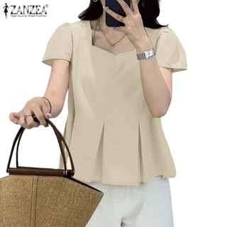 ZANZEA ซานเซีย เสื้อผ้าลำลองสำหรับผู้หญิง สไตล์เกาหลี คอругก…