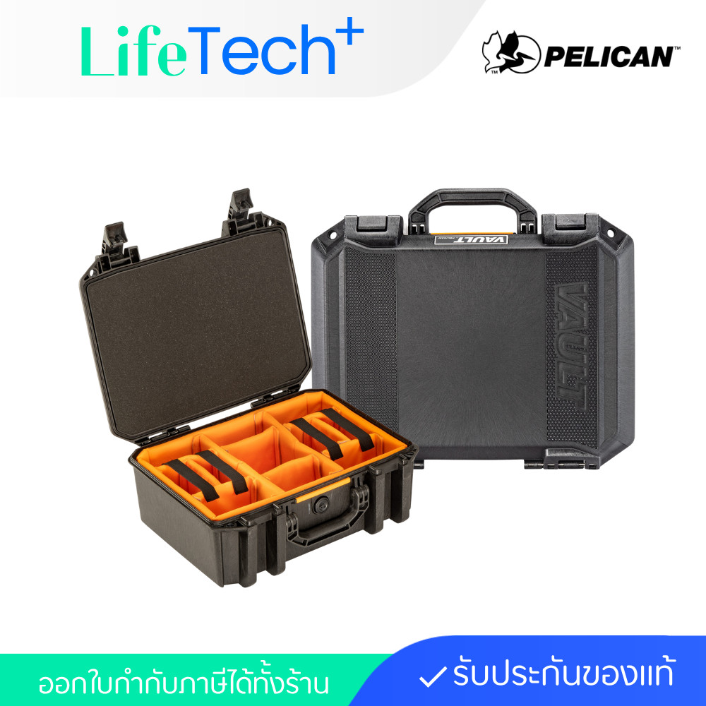 Pelican V300 Vault Equipment Case With Padded Dividers - Black (ประกันศูนย์ไทย)