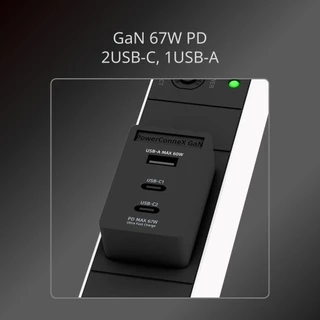 PowerconneX Double Protection ปลั๊กพ่วง 6 ช่อง + USB-C2,A1 ช่อง สายไฟยาว 3 เมตร l PXC5PHTTS-TS06C2A1
