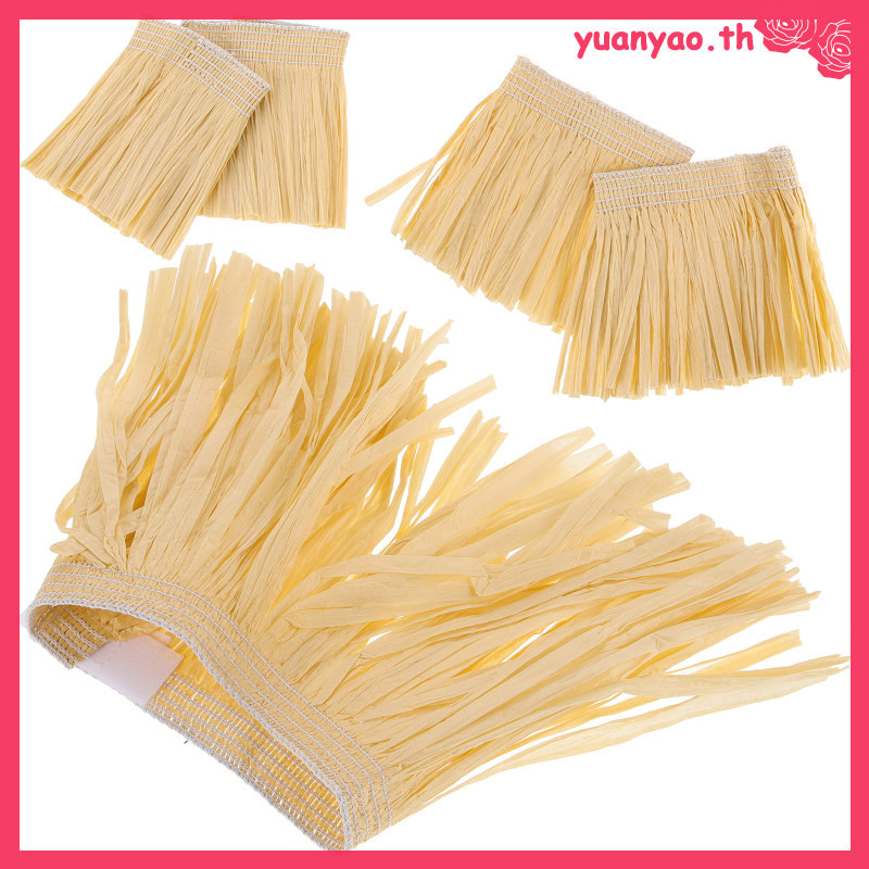 Hula Dress Set 5pcs Paper Skirt Hawaiian Decorations For Parties Stage Costumes