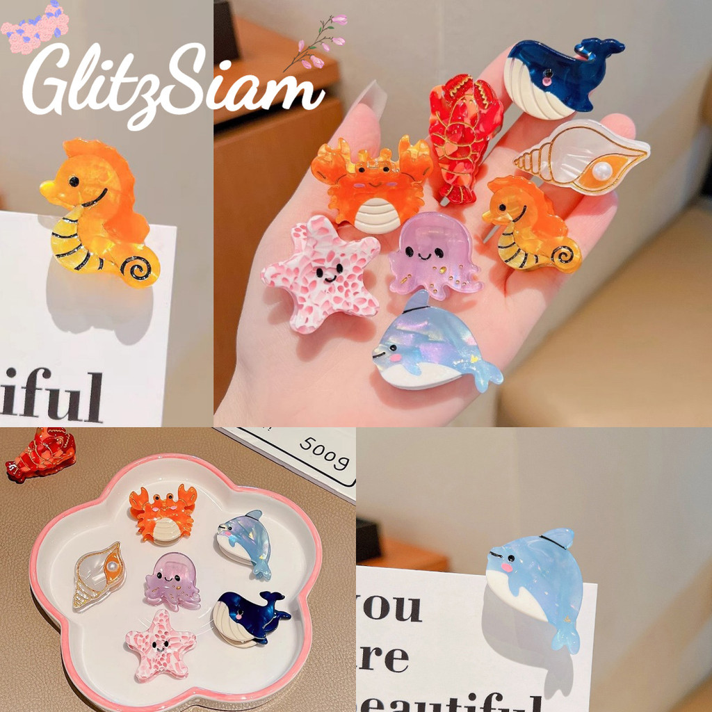 GlitzSiam💮กิ๊บติดผมการ์ตูนสไตล์เกาหลี💮y2k สําหรับผู้หญิง หลากหลายสไตล์และสีสัน สีสันสดใส พร้อมส่งจากไทย
